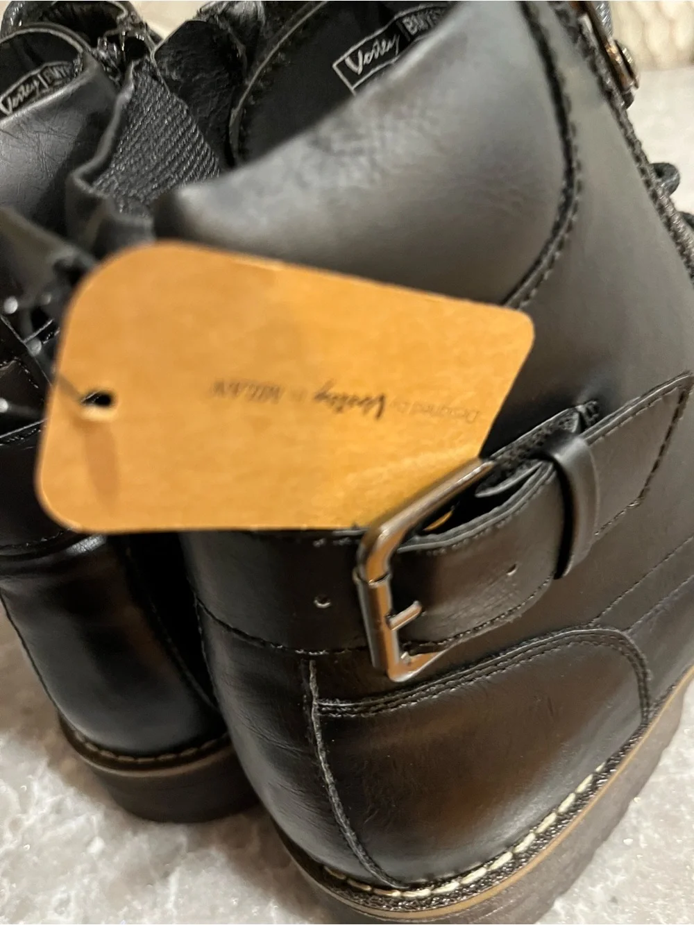 Vostey Men’s Black Boots Size 13 – New with Tags